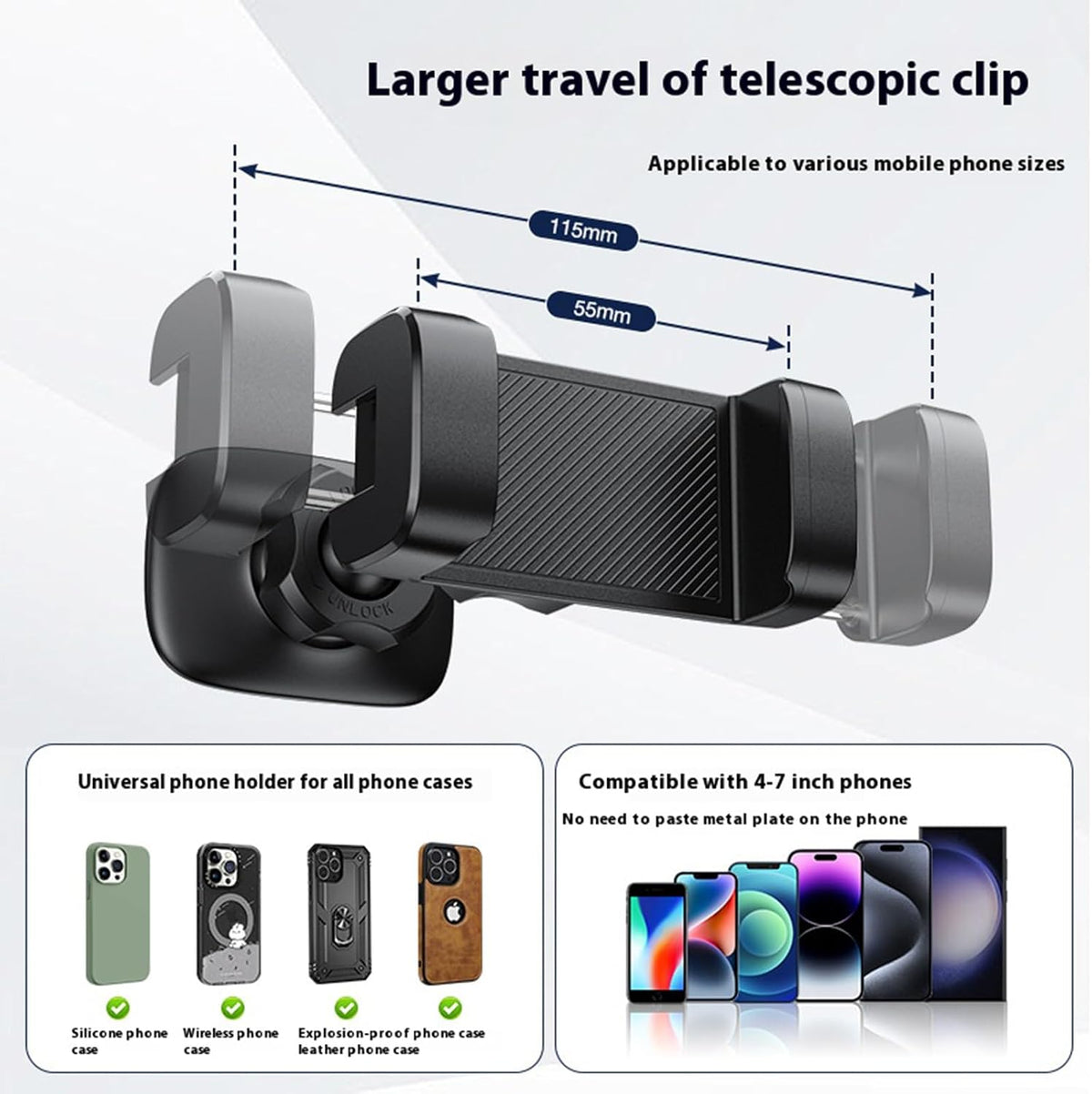 Gym Magnetic Phone Mount Holder
