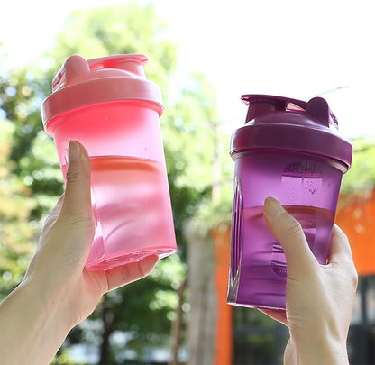 Protein Shaker Bottle 400Ml with Blender Ball, BPA Free, Purple