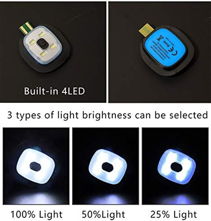 LED Lighted Beanie Cap, USB Rechargeable 4 LED Headlamp, Unisex Knitted Hat with Light for Night Activities, Cycling, Camping, Hunting, Grilling, Running
