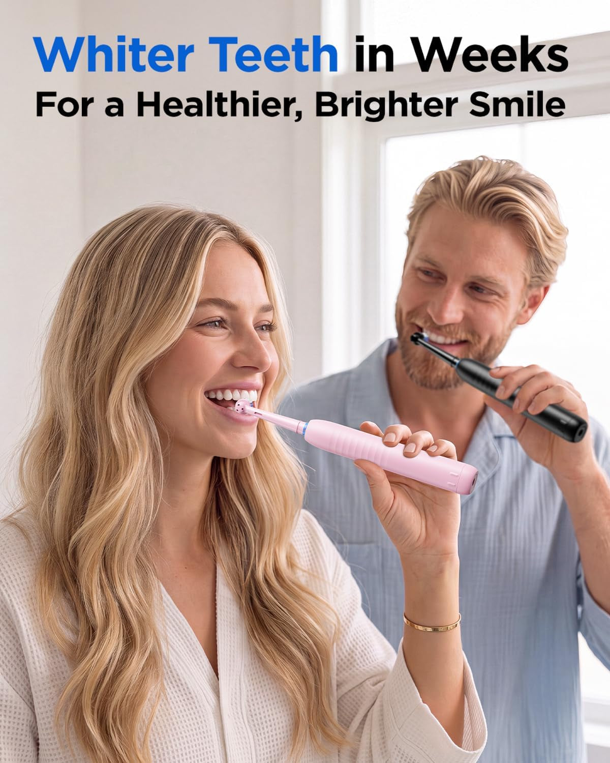 Rotating Electric Toothbrush with 8 Brush Heads for Adults and Kids, 3 Intensities 5 Modes, Wireless Wall Charging Station, Sonic Toothbrush with 2-Minute Smart Timer (Black)