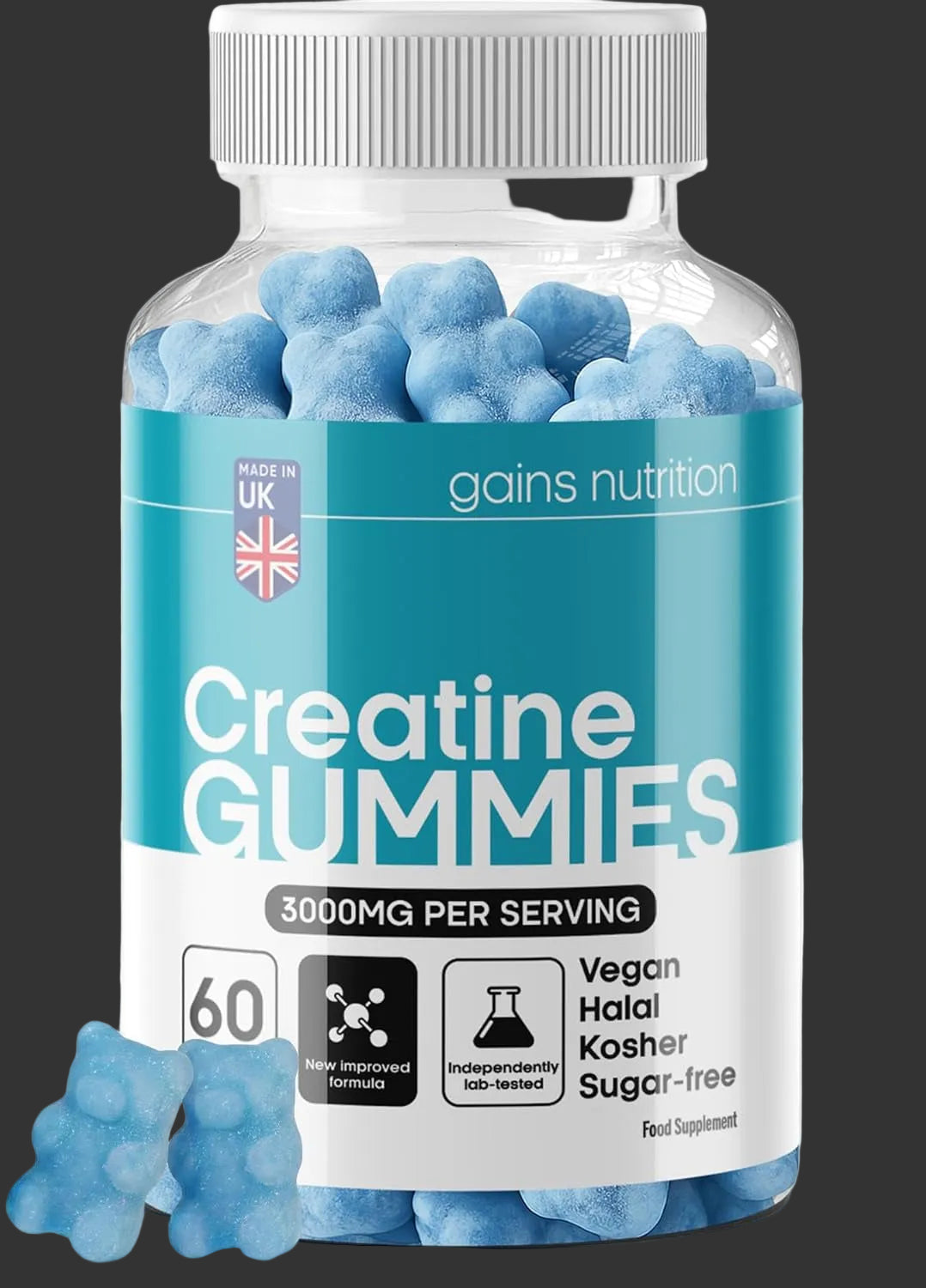 GN Creatine Gummies | 60 Chewable Creatine Gummies for Men & Women - 3000Mg Creatine-Monohydrate per Serving | Berry Flavour, Non-Gmo & Suitable for Vegans & Vegetarians