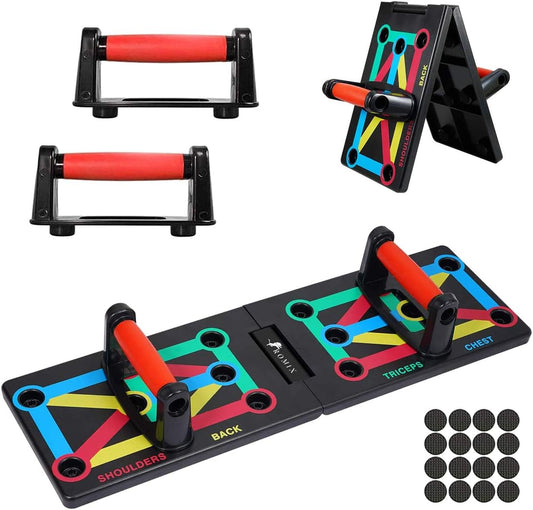 Push up Board 14 in 1, Foldable Press up Board with Push up Handles